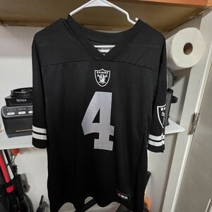 Black Raiders Jersey with Silver Number